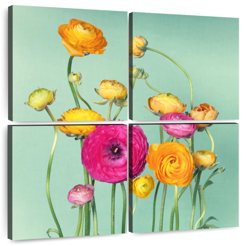 Harnek Ranunculus Flower Bouquet, 57" H x 57" W