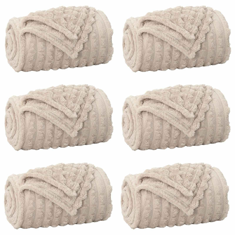 3.2-43 Throw Blanket, Beige, 240cm x 220cm