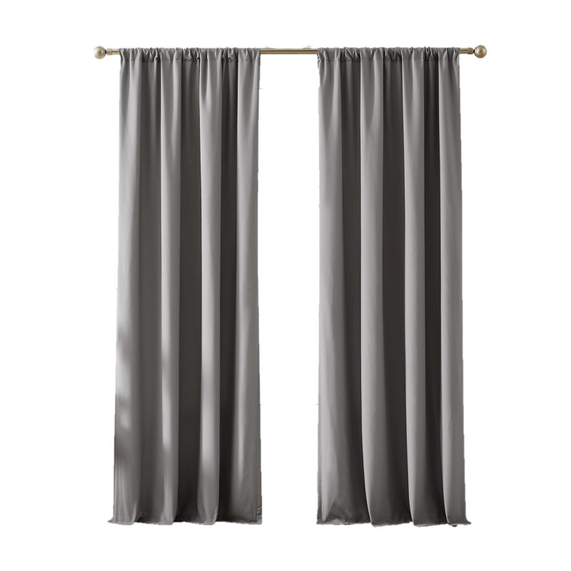 Semi Sheer Curtain Pair, 50" W x 84" L, Gray
