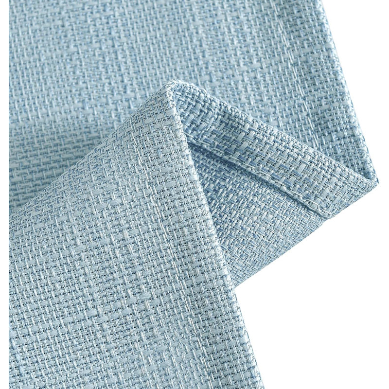 Rideaux de cuisine en lin, Bleu, 28" W x 36" L