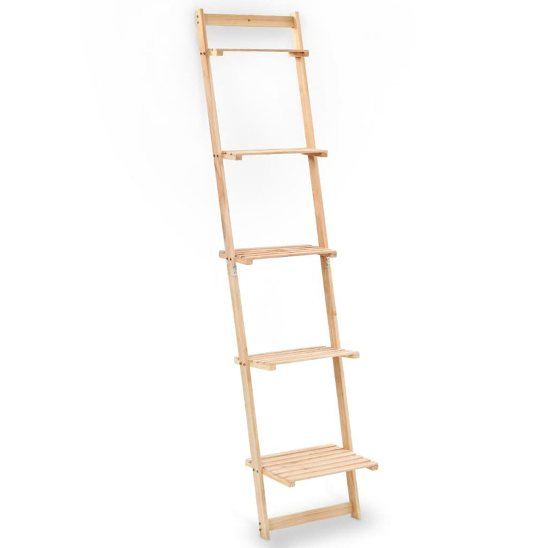 Dockery Ladder Wall Shelf Cedar Wood 41.5x30x176 cm