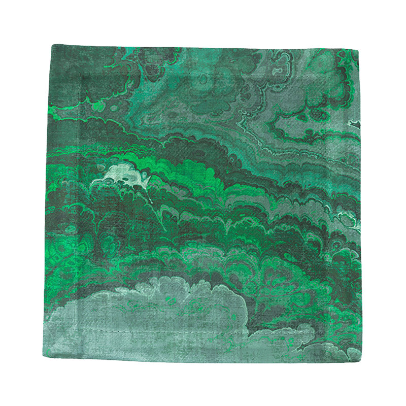 Square Napkins, Malachite