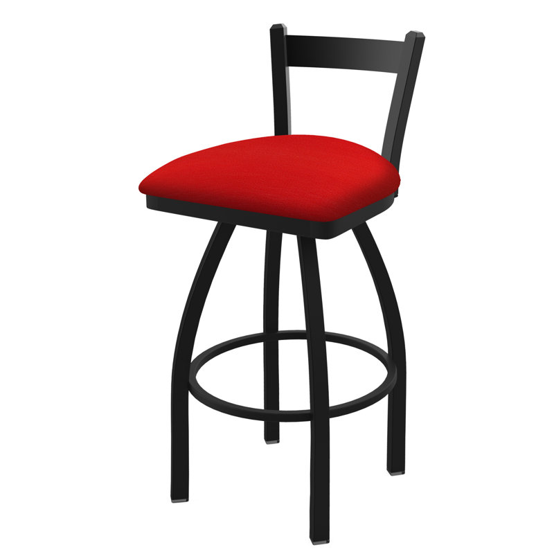 Tabouret de bar 821 Catalina, Rouge Canter, Noir froissé, Tabouret de bar (assise de 30 po de hauteur)