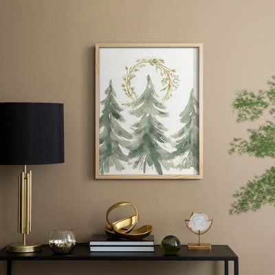 «Christmas Holiday Art», reproduction encadrée Cccxxxii - bois massif