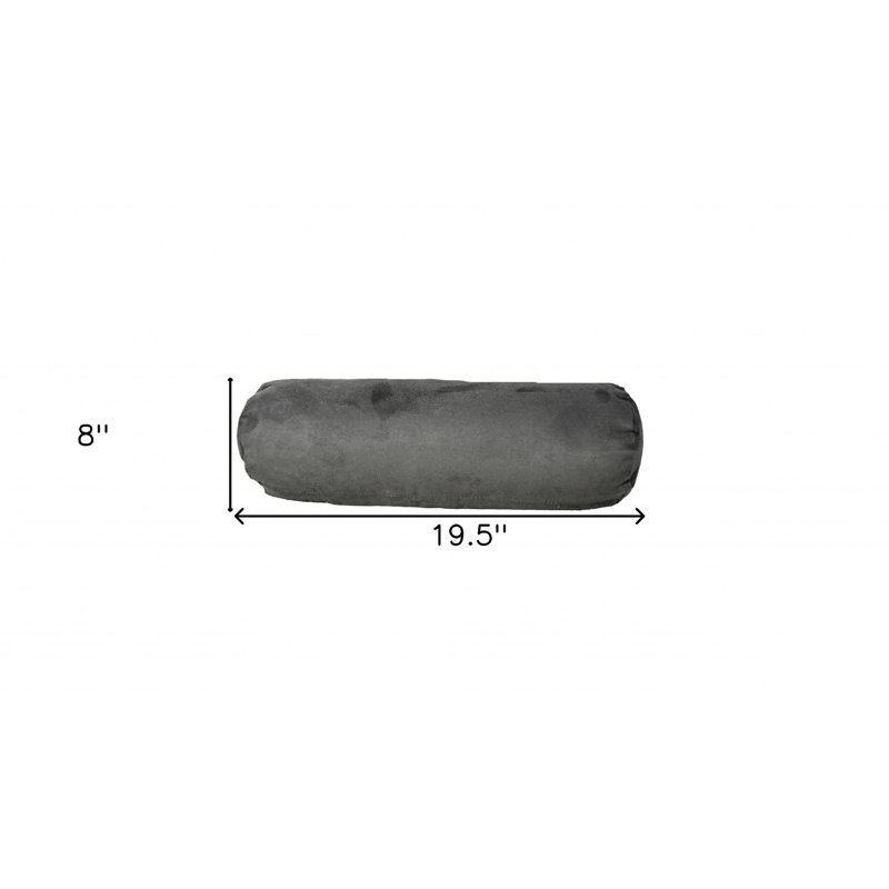 Coussin en microsuède gris 8 "X 20", Gris