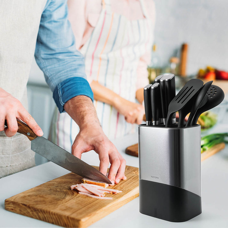 Universal Stainless Steel Kitchen Knife Block