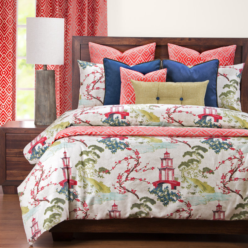 Zen Eclectic Polyester Duvet Cover, Full Duvet Cover + 5 Additional Pieces