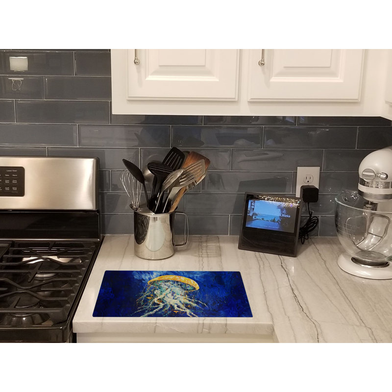Free Fall Jellyfish Glass Cutting Board