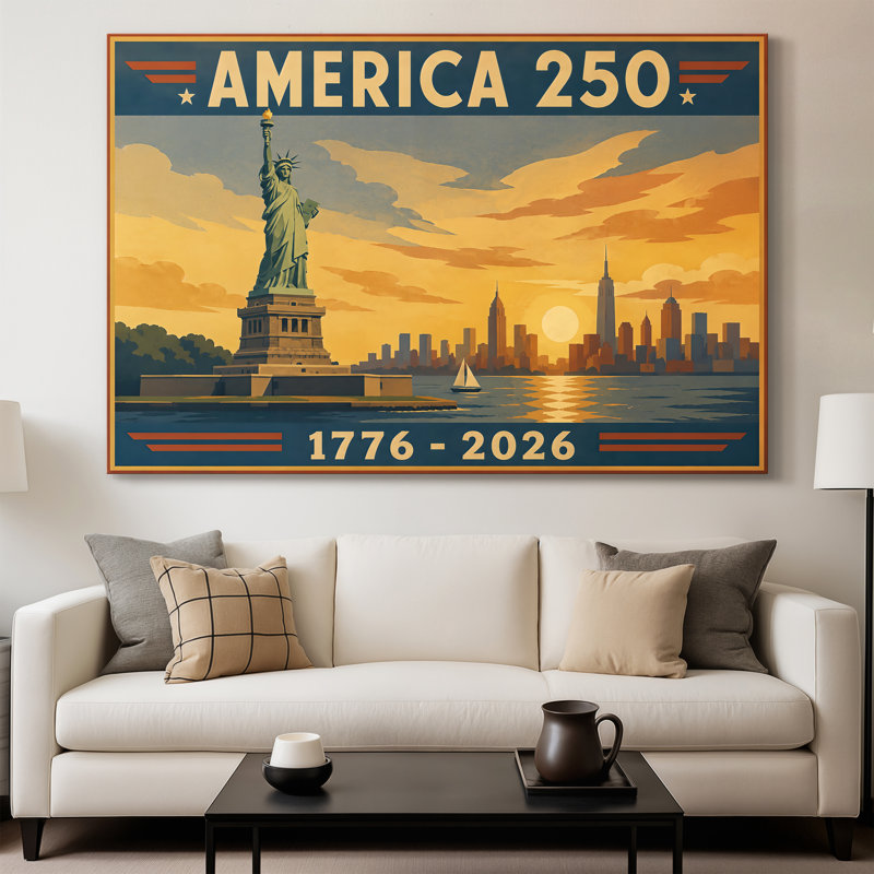 Liberty, affiche de voyage, toile tendue tendue sur châssis - prête à être accrochée, 30X40