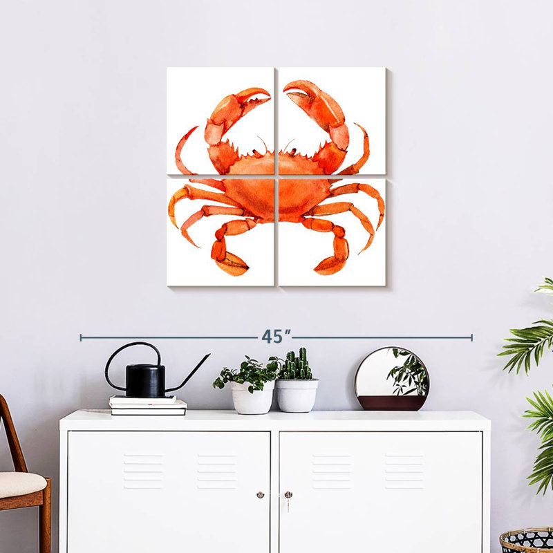 Brampt Pretty Red Crab, 26" H x 26" W