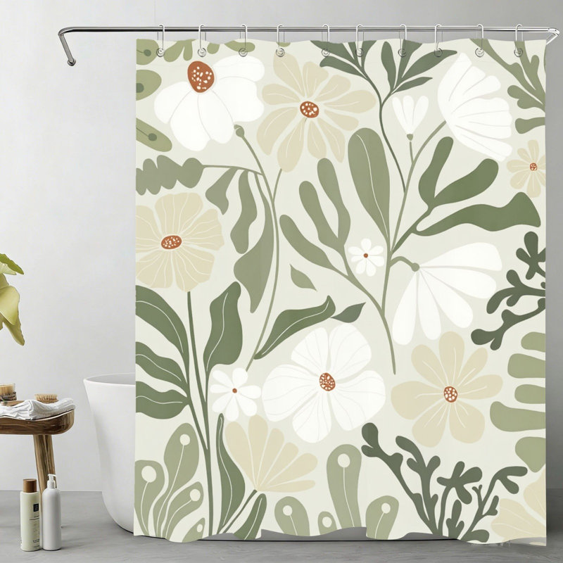 Rideau de bain Thin Branch Daisy Floral