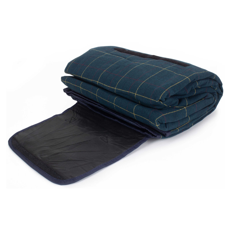 Canon Tweed Effect Picnic Blanket, Blue, 5cm H x 120cm W x 142cm