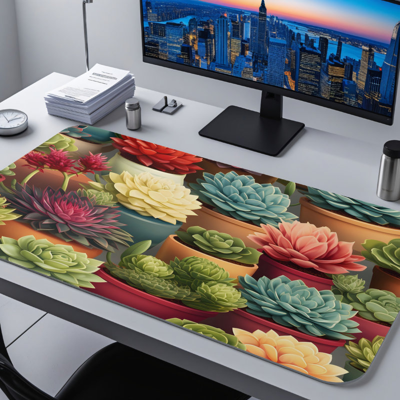 Polyester Desk Pad, 14.4x12.1