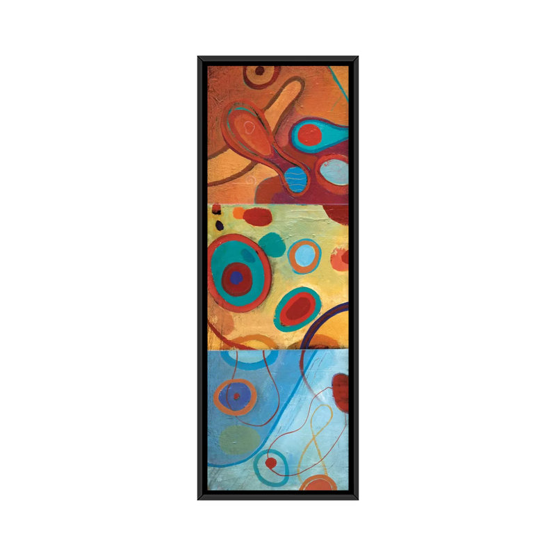 « string théories ii », reproduction d’art sur toile tendue, H 48 po x l 16 po x P 1,5 po, Cadre noir