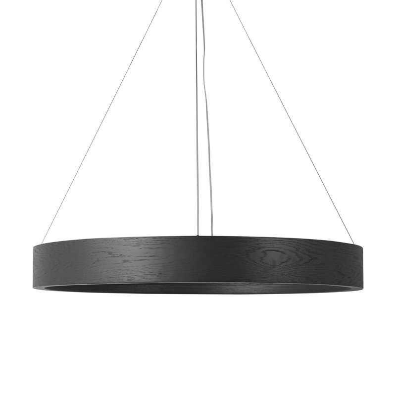 Baum 1 - Light Chandelier, 25" H x 48.5" W x 48.5" D, Black Oak