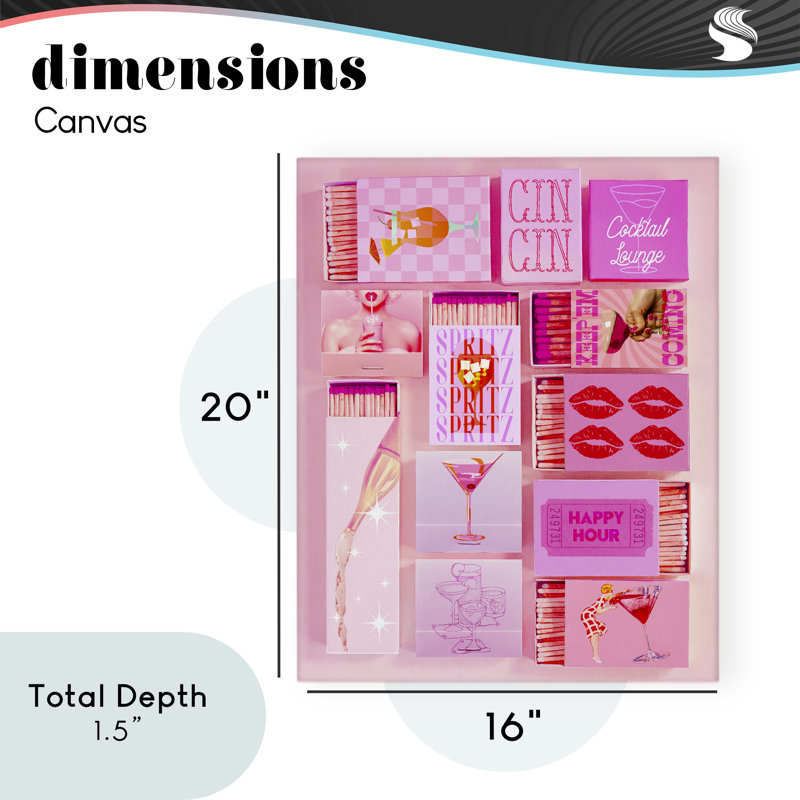 «Feminine Glam Matches Canvas», conception par Lil 'Rue, H 20 po x l 16 po