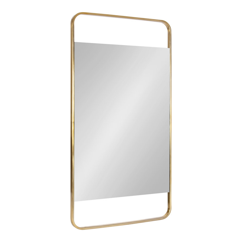 Evghenia Metal Flat Mirror, Gold