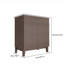 Meuble-lavabo de style moderne Mid-Century avec lavabo en céramique intégré