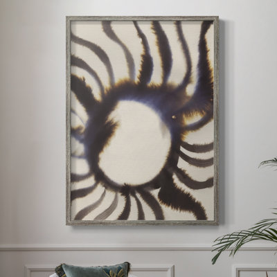 Inky Rays I, reproduction encadrée - bois massif