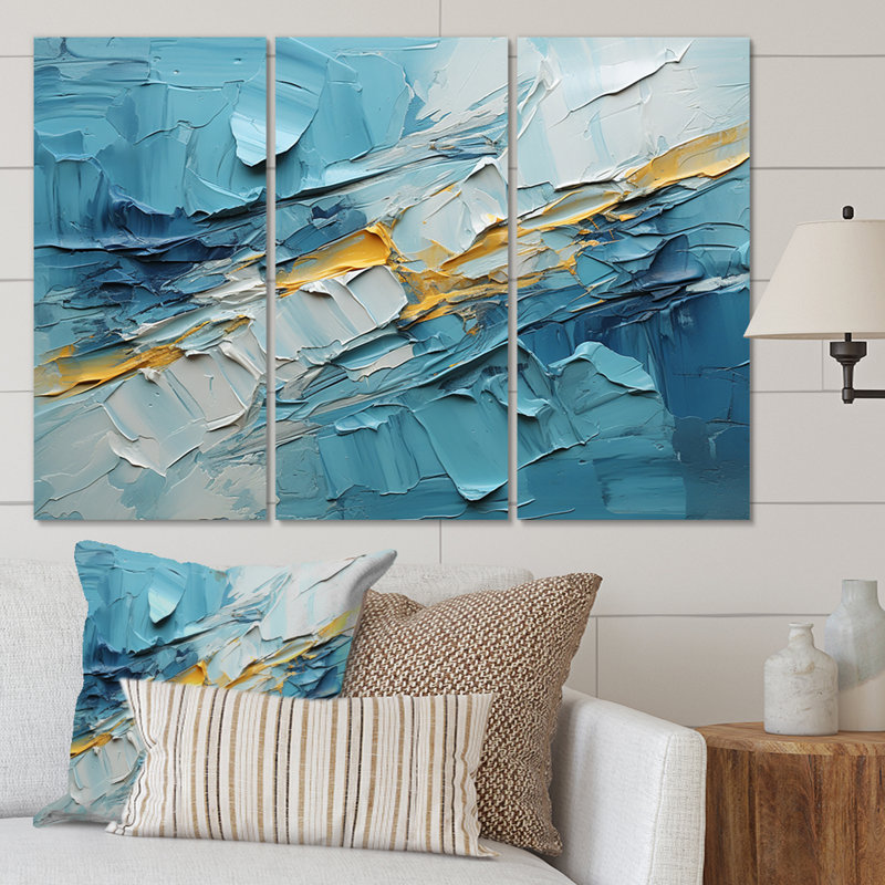 Glacier Frozen Majesty Collage II - ensemble d'impressions sur toile, H 32 po x l 48 po x P 1 po