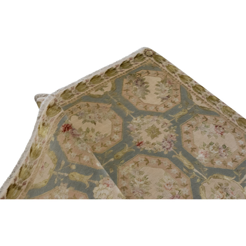 Handmade Silk and Wool Area Rug