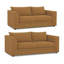 Jambo Cord 3 and 2 Seater High Back Cushion Sofa Set-1884519989