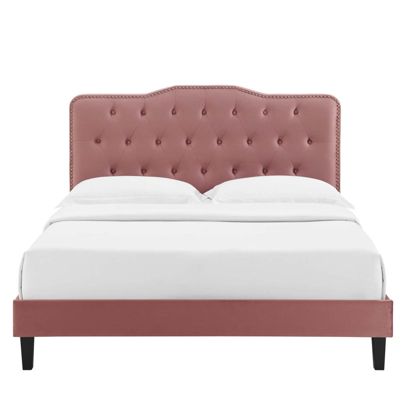 Modway Amber Platform Bed, Navy, Full