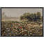 Illustration de paysage pastorale rétro dans un pré coloré au bord de l'eau, paysage pastoral-101752472-101752473