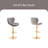 Metherell Swivel Upholstered Adjustable Height Counter Stool with Metal Frame-560444869