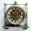 Roman Numeral Metal Glass Tabletop Clock