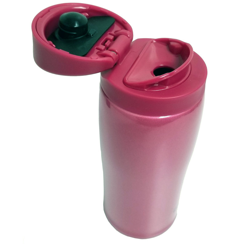 Tasse de voyage 12 onces en acier inoxydable, Rose framboise