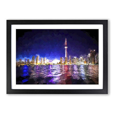 Toronto Skyline in Canada in Abstract - Picture Frame Graphic Art Print