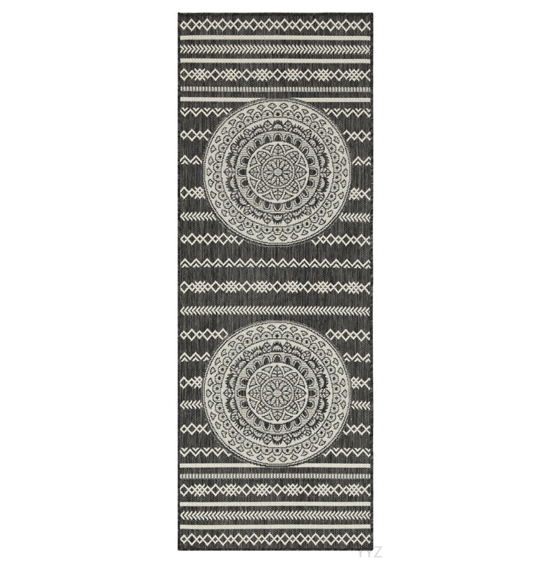 Sunshine GC_HAR2017 Anthracite 7 Ft. 10 In. X 10 Ft. 3 In. Indoor/Outdoor Area Rug, Rectangle 7'10" x 10'3"