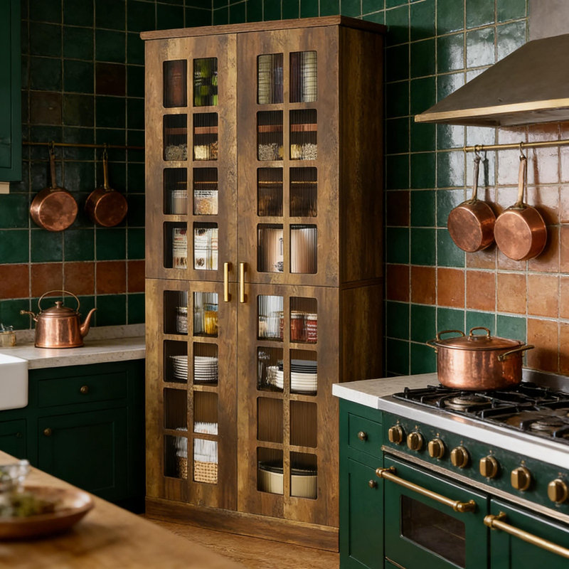 Armoire de rangement en bois avec 2 portes