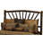 Fireside Lodge Hickory Log Sunburst Headboard - King - Natural-1929405534