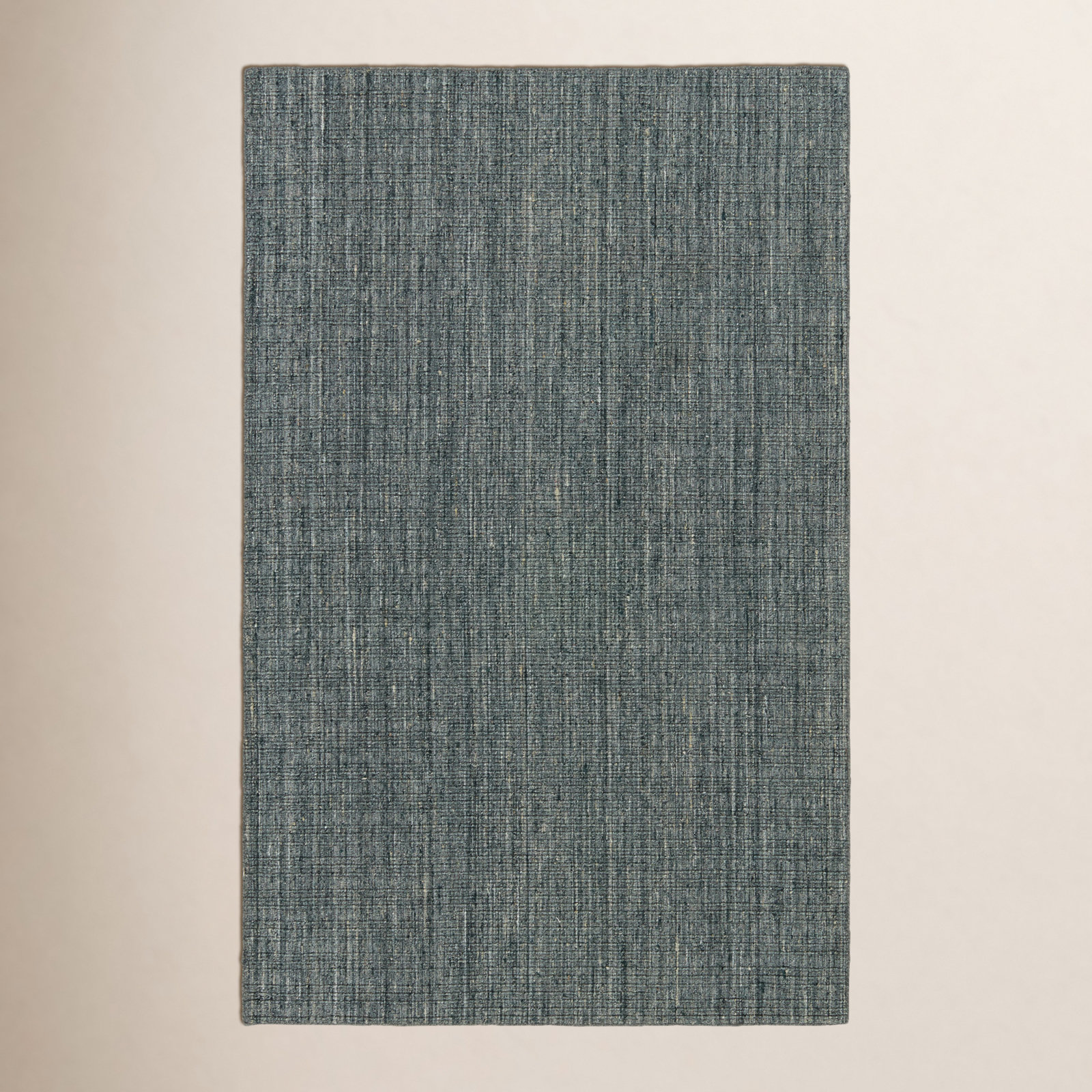 Handmade Gray/Cream/Blue Rug, Rectangle 8' x 10'