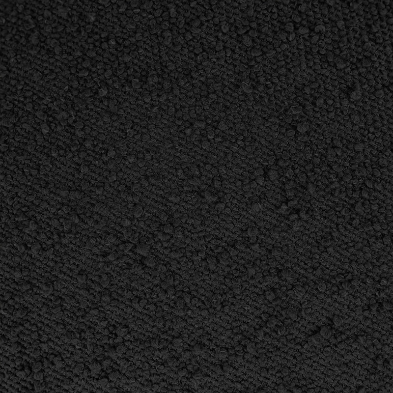 Apollo Boucle Fabric Bench, 18" H x 65" W x 31" D, Black Boucle Fabric