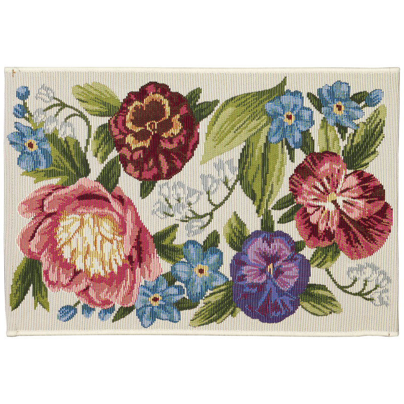 Tapis de cuisine Andreane, Rectangle 2 pi x 2 pi 10 po, Crème