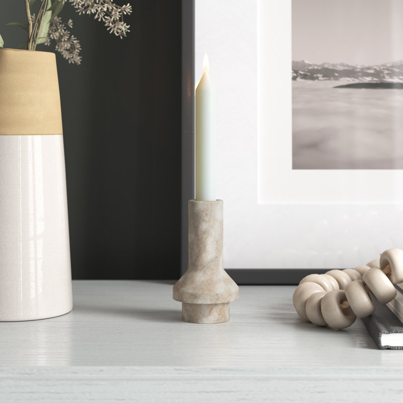 4.5" Marble Tabletop Candlestick