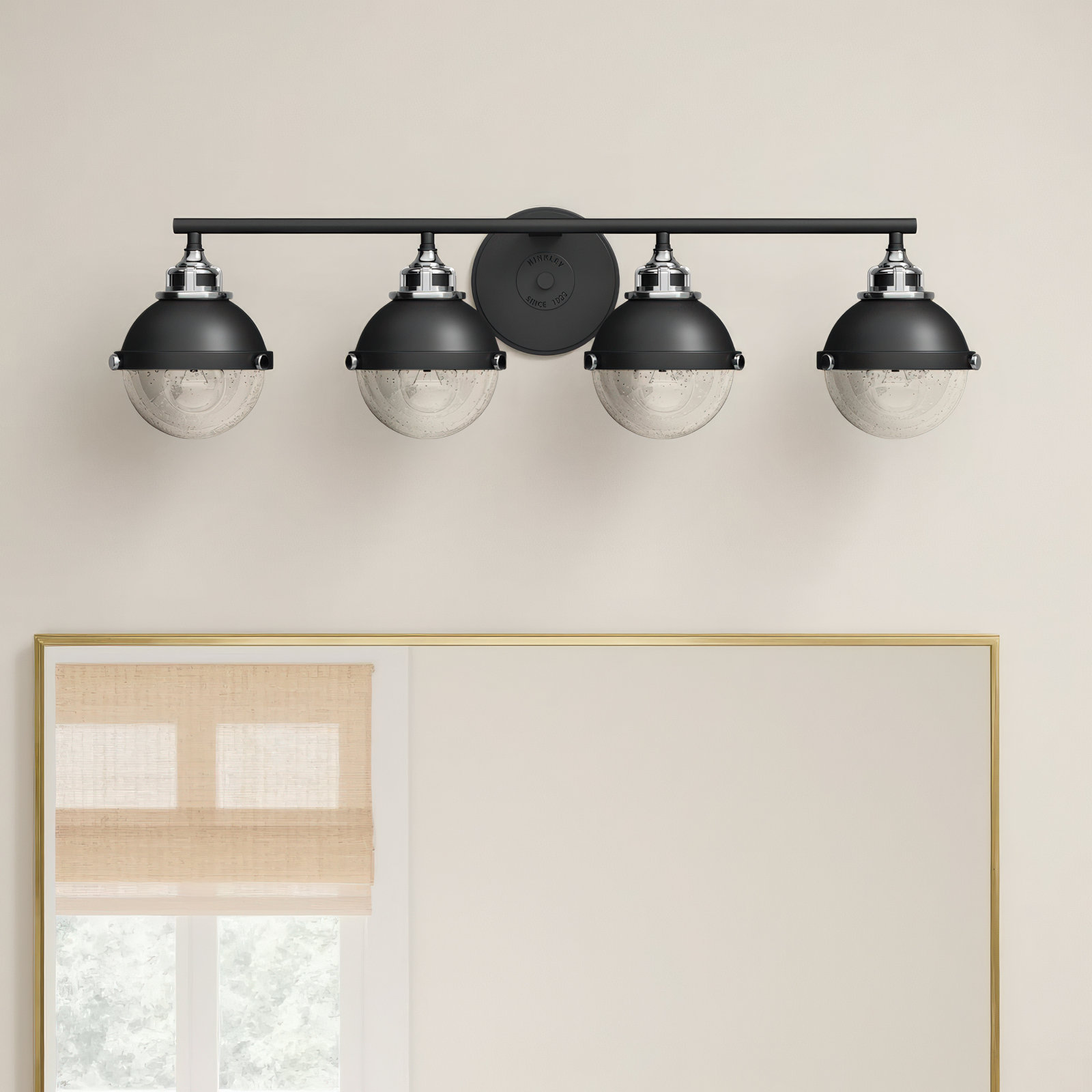 Kyoto 4 Light Seeded Dimmable Vanity Light