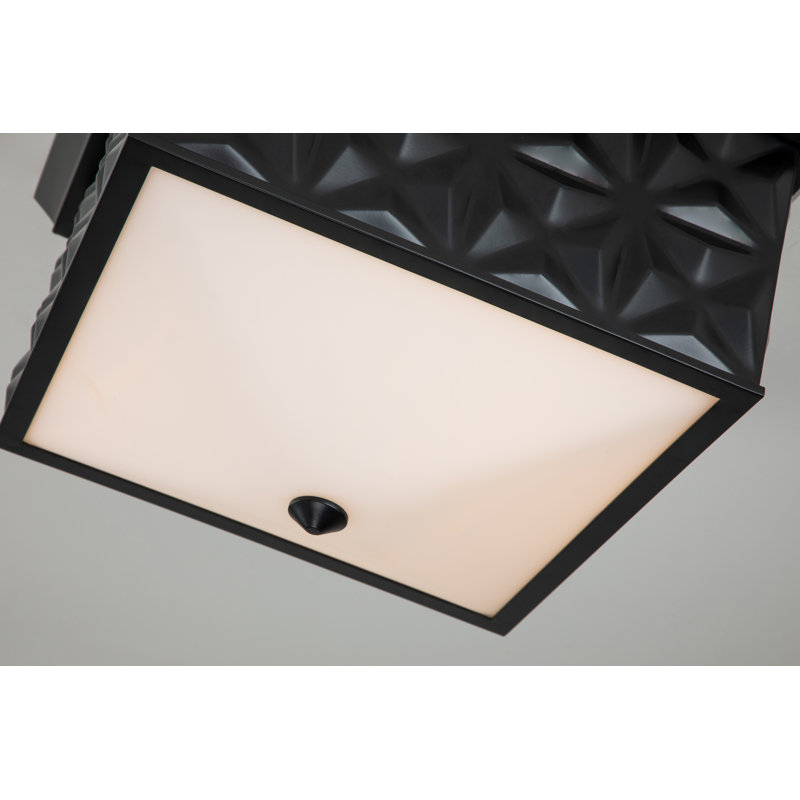 Alpha Square Flush Mount In Black, Black