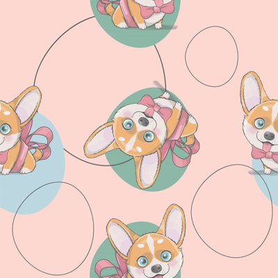 Childlike Corgi Peel & Stick Wallpaper N014038