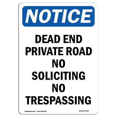 Enseigne sur la route privée sans issue