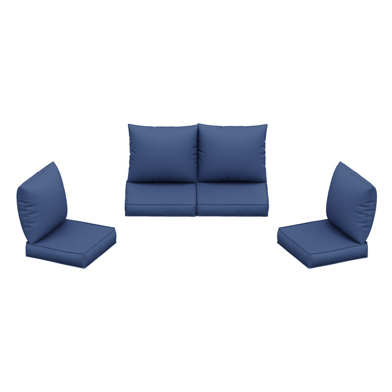 Outdoor Cushion Set Seat/Back Cushion(Set Of 4 Seats,4 Backs), Navy