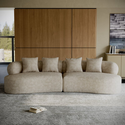 Canapé modulaire incurvé sans os