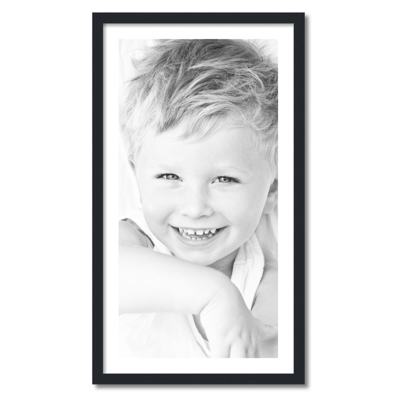 Cadre pour photo simple 18 po x 36 po en bois mat, Croustillant
