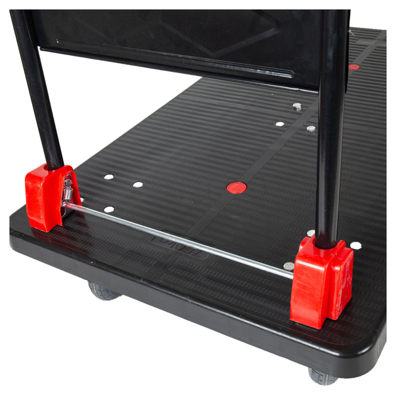 Chariot de camion pliable robuste avec 5 roues silencieuses - chariot en acier d'une capacité de 1500 lb pour le déplacement d'entrepôt et de maison