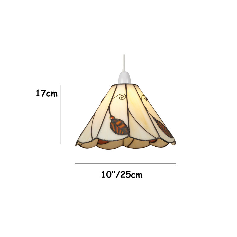 Stony Creek 15cm H Glass Bell Pendant Shade ( Screw On ), Amber