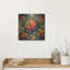  «Stain Glass Flower 2» par Rey Klimt, art mural en métal, 12 po x 12 po-510022145