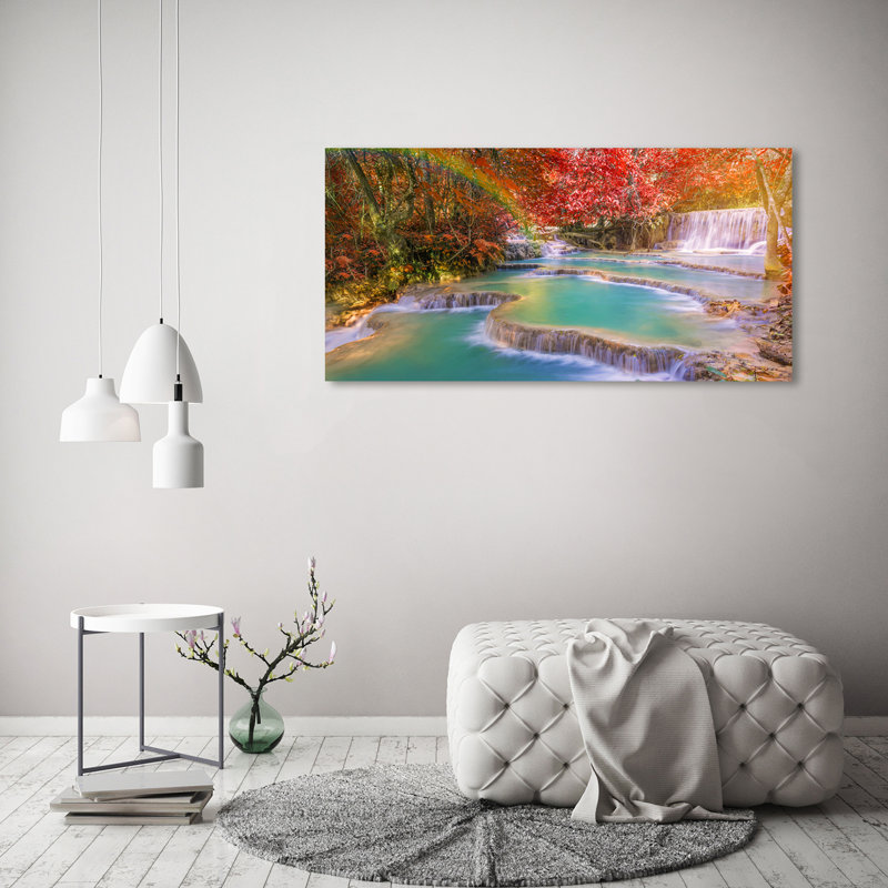 Cascade 1 Piece Wrapped Canvas Wall Art